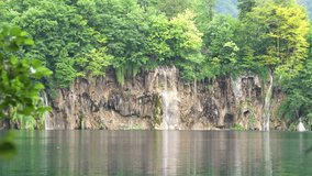 Waterfalls Landscape at Plitvice Lakes National Park, Croatia. 4K Ultra HD 3840x2160 Video Clip
