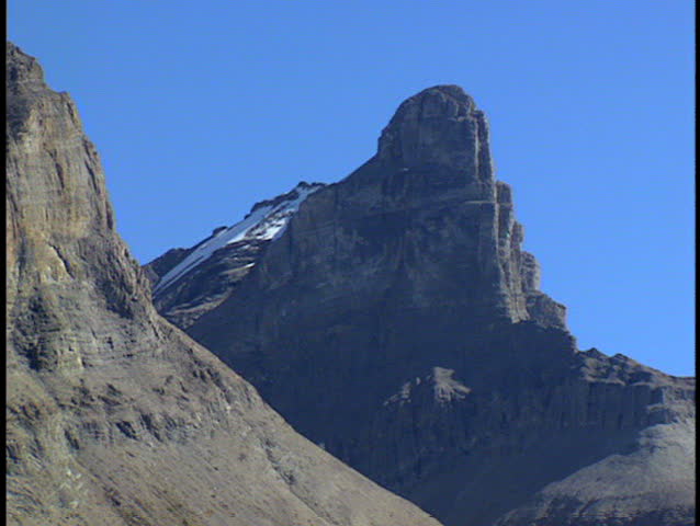Zoom out to wide shot of Spirit Island on Maligne Lake in Jasper National Park