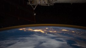 Planet Earth over USA seen from the International Space Station with Aurora Borealis over the earth, Time Lapse 4K. Images courtesy of NASA Johnson Space Center : http://eol.jsc.nasa.gov.