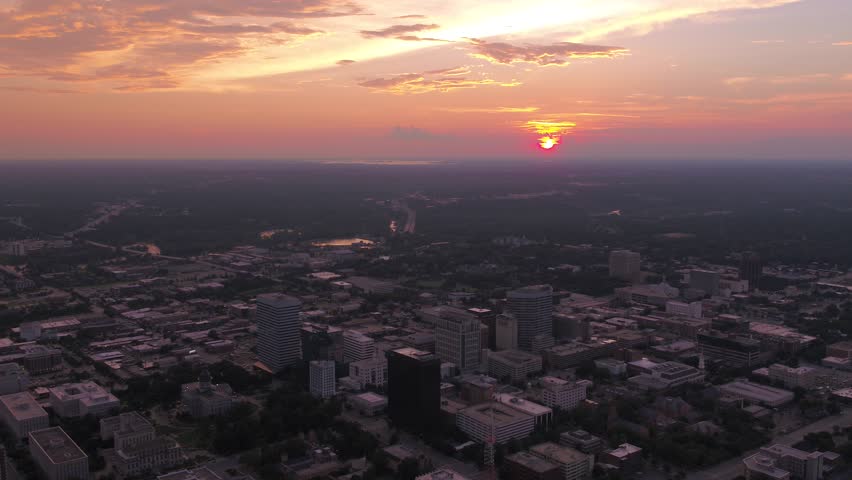 Aerial South Carolina Columbia July 2017 Sunset 4K Inspire 2