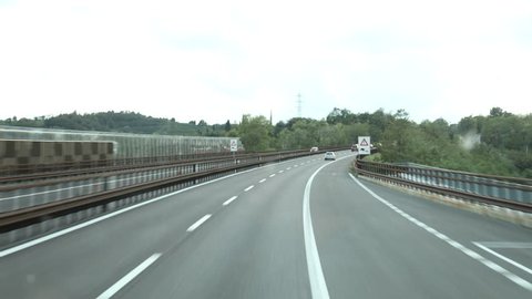 Highway Journey POV, time lapse
