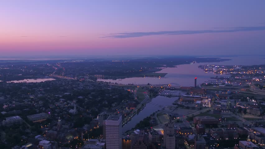 Aerial Rhode Island Providence July 2017 Sunrise 4K Inspire 2