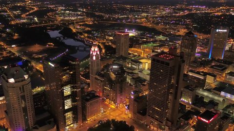 Aerial Ohio Columbus July 2017 Night 4K Inspire 2