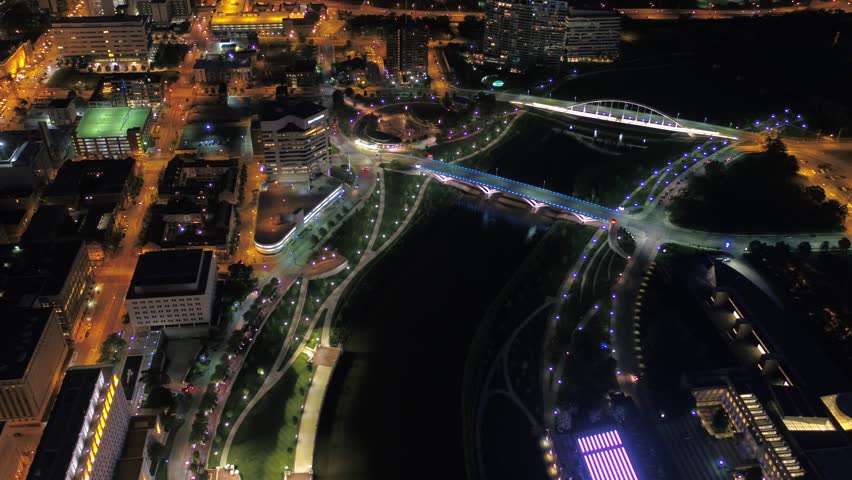 Aerial Ohio Columbus July 2017 Night 4K Inspire 2