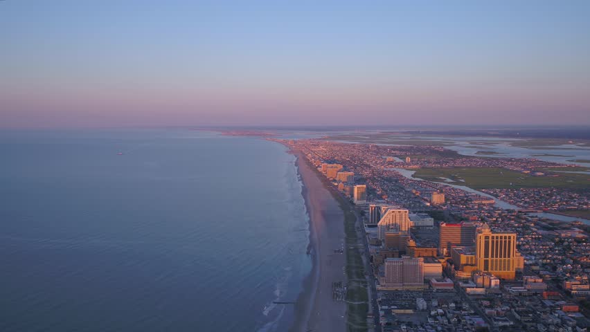 Aerial New Jersey Atlantic City July 2017 Sunrise 4K Inspire 2