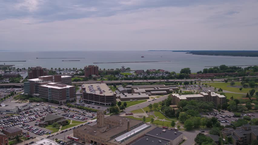 Aerial New York Buffalo July 2017 Overcast Day 4K Inspire 2