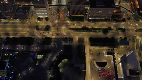 Aerial Michigan Detroit July 2017 Night 4K Inspire 2 