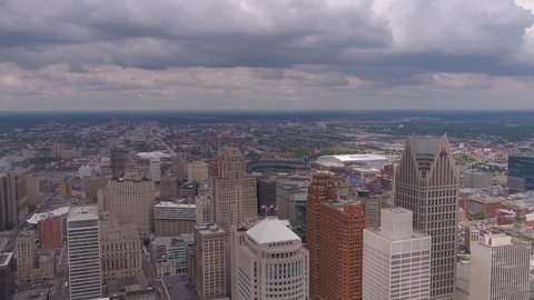 Aerial Michigan Detroit July 2017 Overcast Day 4K Inspire 2 