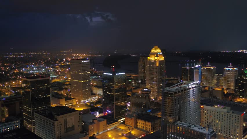 Aerial Kentucky Louisville July 2017 Night 4K Inspire 2 