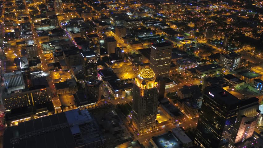 Aerial Kentucky Louisville July 2017 Night 4K Inspire 2 