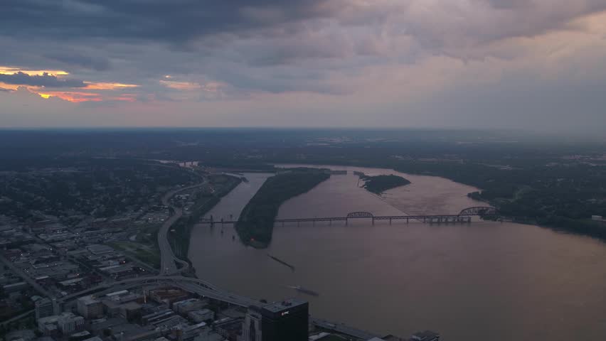 Aerial Kentucky Louisville July 2017 Sunset 4K Inspire 2 