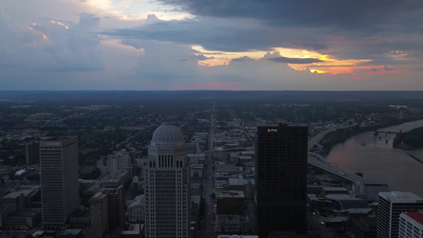Aerial Kentucky Louisville July 2017 Sunset 4K Inspire 2 