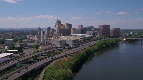 Aerial Connecticut Hartford July 2017 Sunny Day 4K Inspire 2