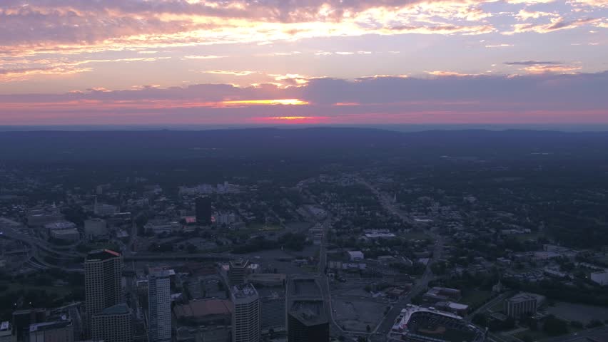Aerial Connecticut Hartford July 2017 Sunset 4K Inspire 2