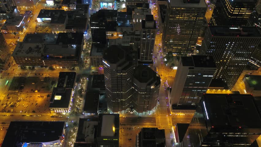 Aerial Colorado Denver July 2017 Night 4K Inspire 2