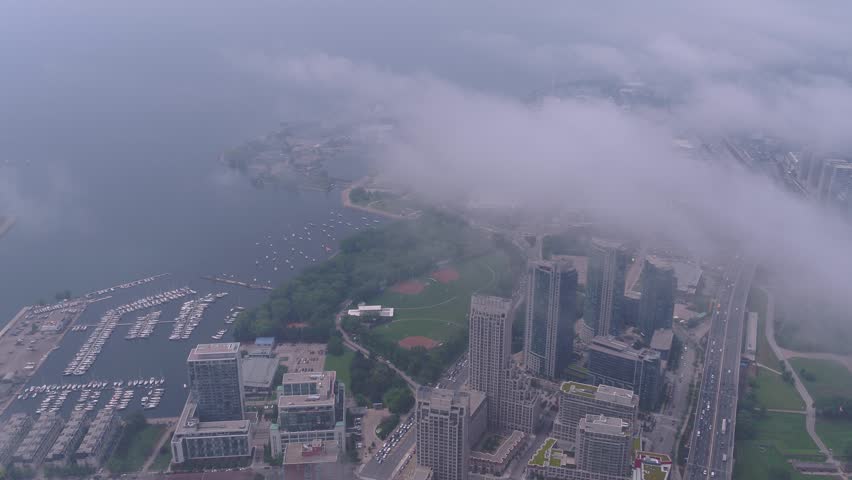 Aerial Canada Toronto July 2017 Overcast Day 4K Inspire 2 | Shutterstock HD Video #31633468