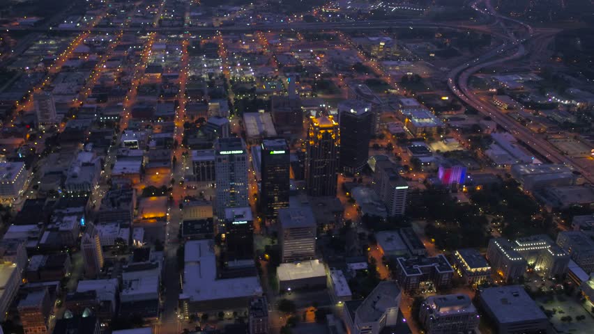 Video Stok aerial alabama birmingham july 2017 night (100% Tanpa Royalti) 3...