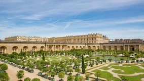 The Palace of Versailles and Garden daytime timelapse, France