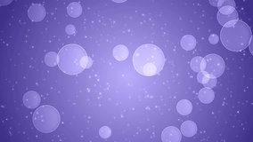 Abstract Blue Christmas motion background. White sparkles and round glitter bokeh particles and light. New year collection