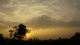 time lapse of a sunset in Pune, India
