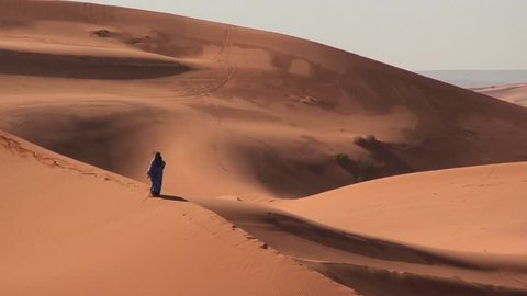 Berber Walks in Sahara Desert