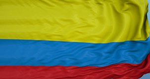 Seamlessly Looping flag for Ecuador , blowing beautifully in the wind. Slo-Motion. Available in 4K.