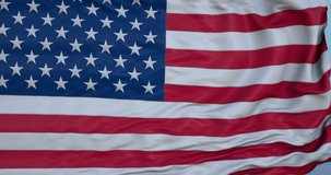 Seamlessly Looping flag for The United States of America USA, blowing beautifully in the wind. Slo-Motion. Available in 4K.
