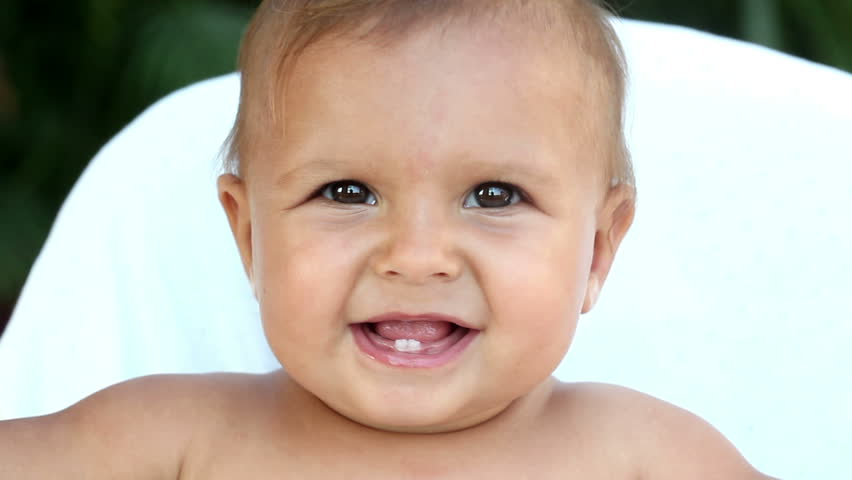 baby child laughing in portrait shooting