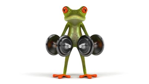 Fun frog with weights 