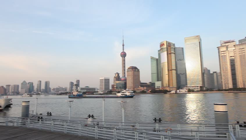 shanghai,china - DEC 19:view of Pudong from the Bund on DEC 19  in