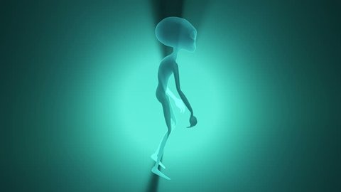 Animation Walking Abstract Alien On Colorful Stock Footage Video (100% ...