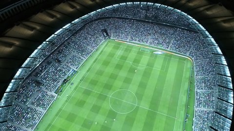 RUSSIA, KRASNODAR - SEN 24, 2017: Aerial view Krasnodar Arena stadium