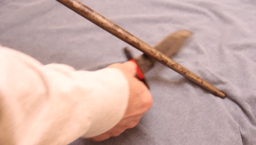 sharpening knife with a steel