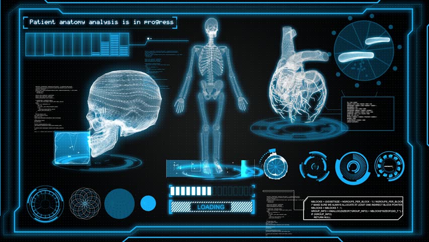 Medical Graphic Futuristic User Interface 3D Rendering  | Shutterstock HD Video #31705579