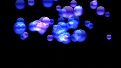 Burst of blue bubbles