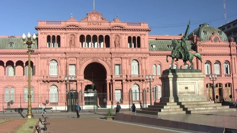 Casa Rosada (Pink House), the government building of Argentina in Buenos Aires (source HDV 1080i50, Can. HV30).