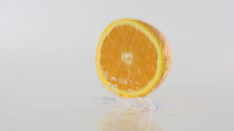 Sliced orange in water