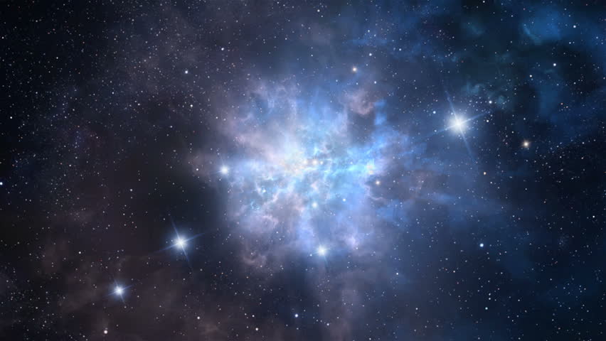 Seamlessly loopable animation of flying through the space nebula Royalty-Free Stock Footage #31725718
