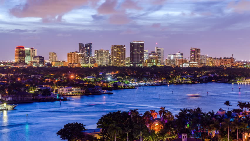 Fort Lauderdale, Florida, Usa Cityscape Stock Footage Video (100% ...