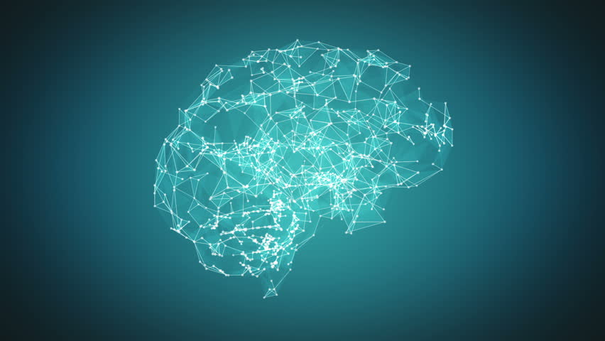 Plexus Brain  animation background. Green version. You can use it for a technology, stage, communication or social media background. Seamless loop. Royalty-Free Stock Footage #31731313