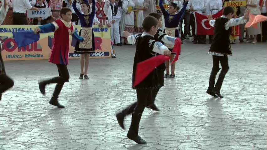 TULCEA, ROMANIA - AUGUST 04: Armenian traditional dance at the International