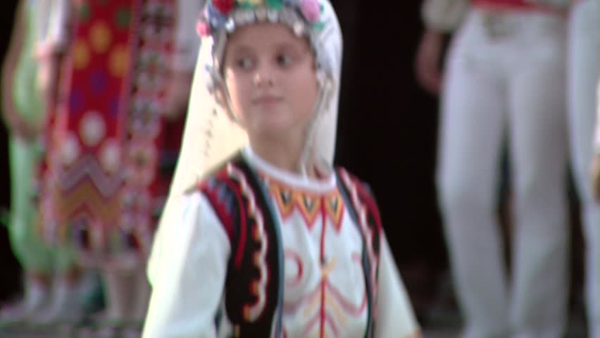TULCEA, ROMANIA - AUGUST 04: Bulgarian traditional dance at the International