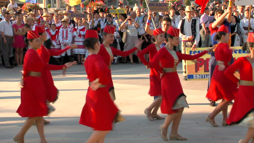 TULCEA, ROMANIA - AUGUST 04: Armenian traditional dance at the International
