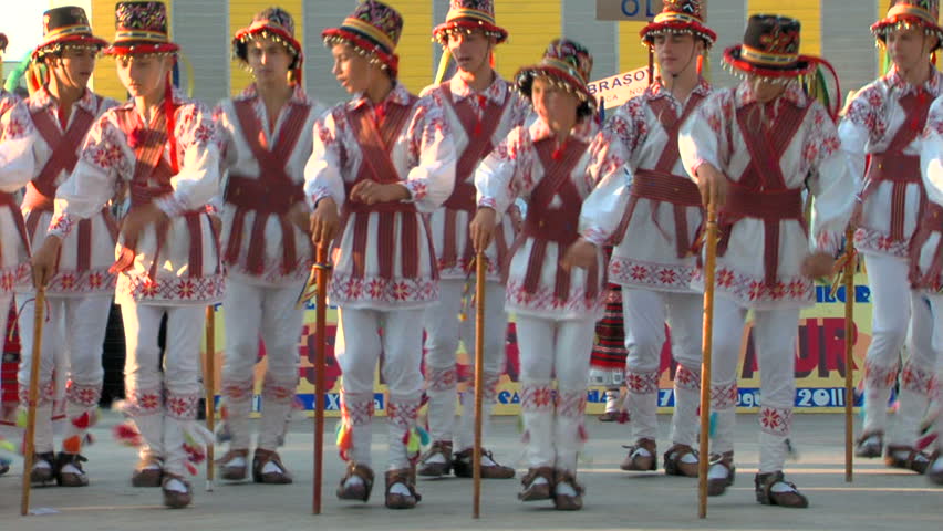 TULCEA, ROMANIA - AUGUST 04: Romanian traditional dance at the International