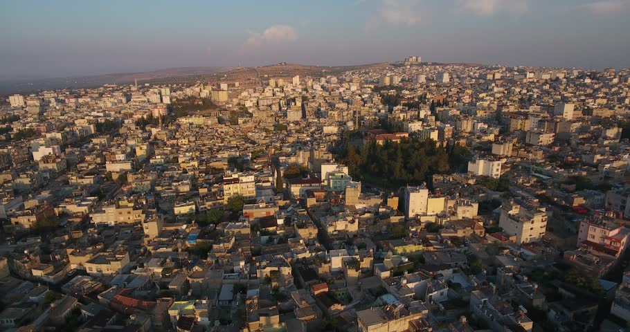 Aerial view of Kilis city, near the border with Syria.