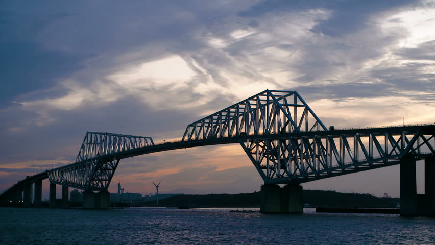 Tokyo Gate Bridge Tokyo Japan Stock Footage Video 100 Royalty Free Shutterstock