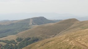 Tilting on mountain ranges of Stara planina 4K 2160p 30fps UltraHD footage - Valley under Midzor peak 3840X2160 UHD video