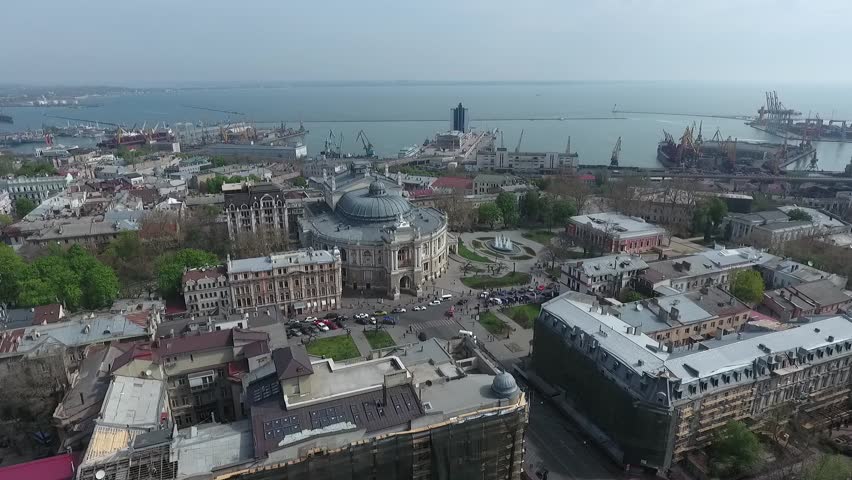 Odessa opera theater and Odessa seaport.