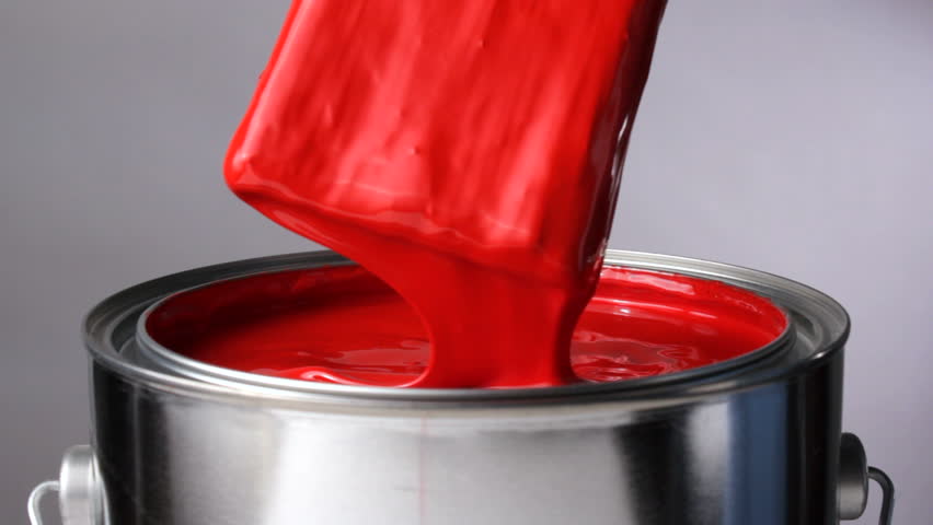 Dripping red paint
