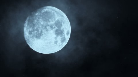 Full moon night sky. moon time lapse. moon light. clouds and moon ,beautiful nightly spooky seamless loop background